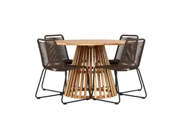 Lumpur Matgrupp Utomhus + 4 Utestolar - Natur - Utemöbler & utemiljö - Utegrupp - Matgrupp utomhus