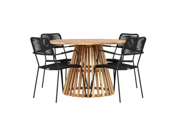 Lumpur Matgrupp Utomhus + 4 Utestolar - Natur - Utemöbler & utemiljö - Utegrupp - Matgrupp utomhus