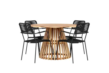 Lumpur Matgrupp Utomhus + 4 Utestolar - Natur - Utemöbler & utemiljö - Utegrupp - Matgrupp utomhus