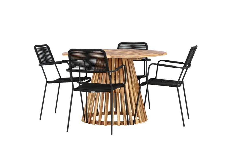 Lumpur Matgrupp Utomhus + 4 Utestolar - Natur - Utemöbler & utemiljö - Utegrupp - Matgrupp utomhus