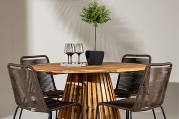 Lumpur Matgrupp Utomhus + 4 Utestolar - Natur - Utemöbler & utemiljö - Utegrupp - Matgrupp utomhus