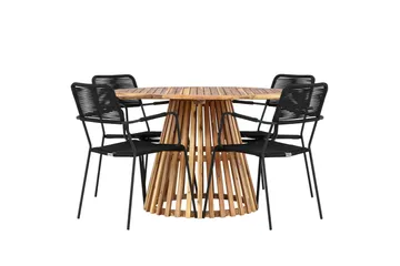 Lumpur Matgrupp Utomhus + 4 Utestolar - Natur - Utemöbler & utemiljö - Utegrupp - Matgrupp utomhus