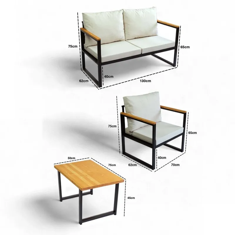 Luvin 3-sits Soffgrupp Utomhus - Beige - Utemöbler & utemiljö - Utegrupp - Soffgrupp utomhus