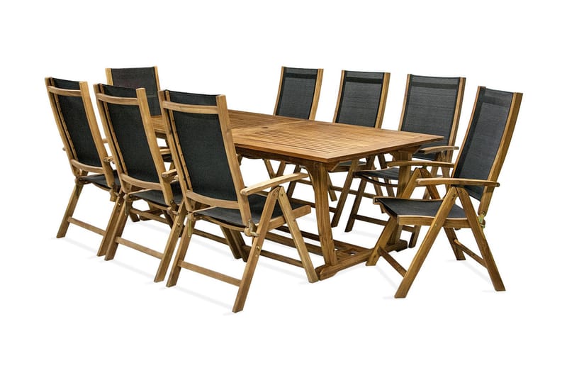 Möbelset FRAMTID bord och 8 stolar - Matgrupp utomhus