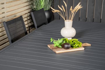 Marbella Matgrupp Utomhus 160-240 cm Rektangulär med 8 Parma Utestolar - Svart - Utemöbler & utemiljö - Utegrupp - Matgrupp utomhus