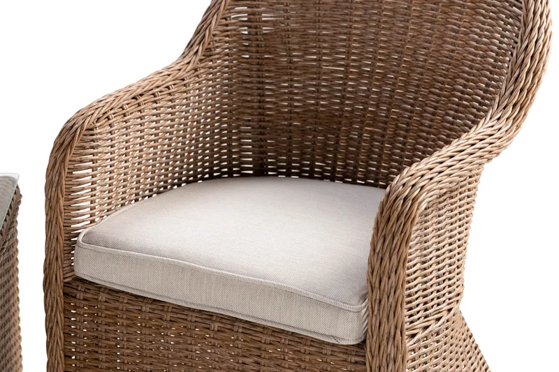 Marcus Caféset med 2 Light Fåtöljer m Dyna - Natur - Utemöbler & utemiljö - Utegrupp - Cafegrupp & cafeset