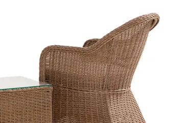 Marcus Caféset med 2 Light Fåtöljer m Dyna - Natur - Utemöbler & utemiljö - Utegrupp - Cafegrupp & cafeset