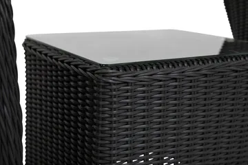 Marcus Caféset med 2 Light Fåtöljer m Dyna - Svart - Utemöbler & utemiljö - Utegrupp - Cafegrupp & cafeset