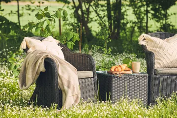 Marcus Caféset med 2 Light Fåtöljer m Dyna - Svart - Utemöbler & utemiljö - Utegrupp - Cafegrupp & cafeset