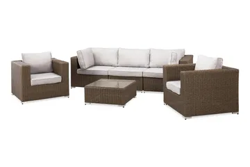 Marcus Loungegrupp - Beige / Vita dynor - Utemöbler & utemiljö - Loungemöbler - Loungeset & loungegrupp