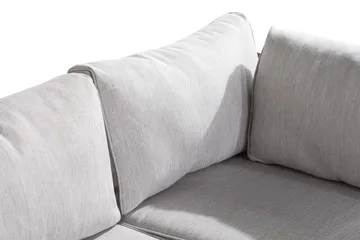 Marcus Loungegrupp utomhus - Soffgrupp till uteplats & balkong 5-sits - Loungeset konstrotting utemöbler - Brun / Vita dynor - Utemöbler & utemiljö - Loungemöbler - Loungeset & loungegrupp