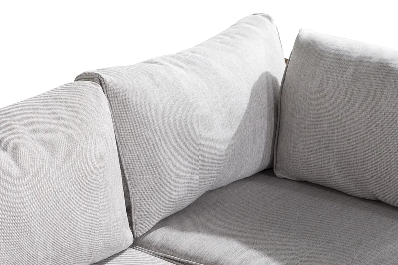 Marcus Loungegrupp utomhus - Soffgrupp till uteplats & balkong 5-sits - Loungeset konstrotting utemöbler - Brun / Vita dynor - Utemöbler & utemiljö - Loungemöbler - Loungeset & loungegrupp