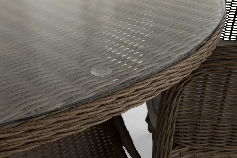 Marcus Matgrupp 140 Rund + 4 Fåtöljer m Dyna - Natur - Utemöbler & utemiljö - Utegrupp - Matgrupp utomhus