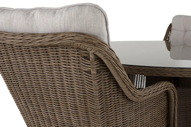 Marcus Matgrupp 140 Rund + 4 Fåtöljer m Dyna - Natur - Utemöbler & utemiljö - Utegrupp - Matgrupp utomhus