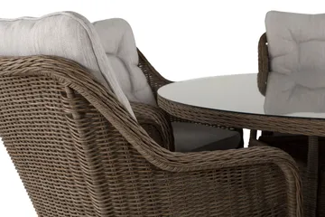 Marcus Matgrupp 140 Rund + 6 Fåtöljer m Dyna - Natur - Utemöbler & utemiljö - Utegrupp - Matgrupp utomhus