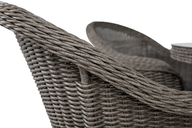 Marcus Matgrupp 140 Rund + 6 Light Fåtöljer m Dyna - Grå - Utemöbler & utemiljö - Utegrupp - Matgrupp utomhus