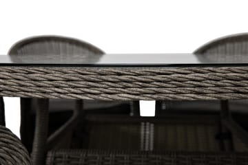 Marcus Matgrupp 140 Rund + 6 Light Fåtöljer m Dyna - Grå - Utemöbler & utemiljö - Utegrupp - Matgrupp utomhus