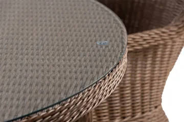 Marcus Matgrupp 140 Rund + 6 Light Fåtöljer m Dyna - Natur - Utemöbler & utemiljö - Utegrupp - Matgrupp utomhus