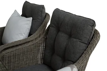 Marcus Matgrupp 200 + 4 Fåtöljer m Dyna - Grå - Utemöbler & utemiljö - Utegrupp - Matgrupp utomhus