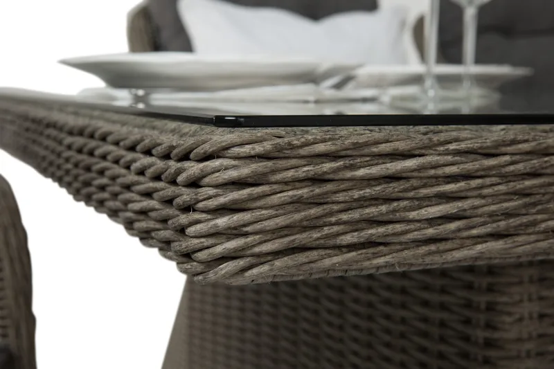 Marcus Matgrupp 200 + 6 Fåtöljer m Dyna - Grå - Utemöbler & utemiljö - Utegrupp - Matgrupp utomhus