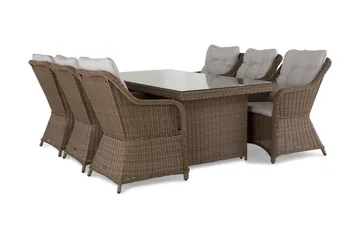 Marcus Matgrupp 200 + 6 Fåtöljer m Dyna - Natur - Utemöbler & utemiljö - Utegrupp - Matgrupp utomhus