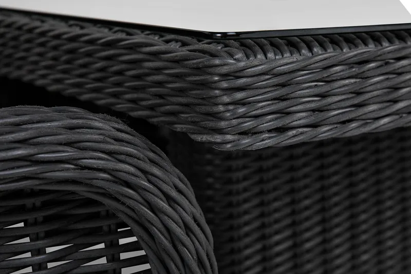 Marcus Matgrupp 200 + 6 Fåtöljer m Dyna - Svart - Utemöbler & utemiljö - Utegrupp - Matgrupp utomhus