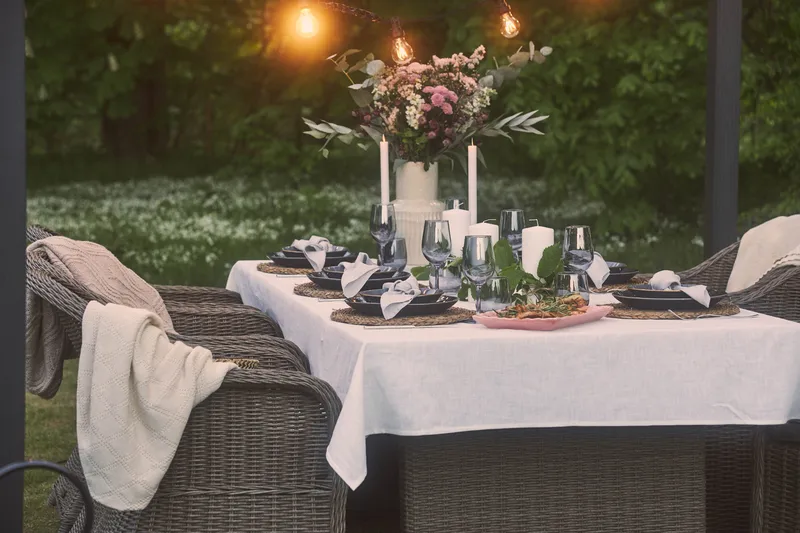 Marcus Matgrupp 200 + 6 Light Fåtöljer m Dyna - Grå - Utemöbler & utemiljö - Utegrupp - Matgrupp utomhus