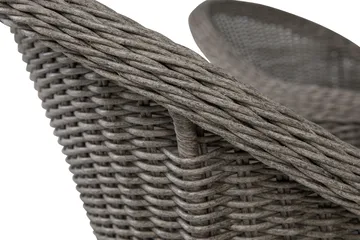 Marcus Matgrupp Utomhus 140 Rund + 4 Light Fåtöljer m Dyna - Grå - Utemöbler & utemiljö - Utegrupp - Matgrupp utomhus