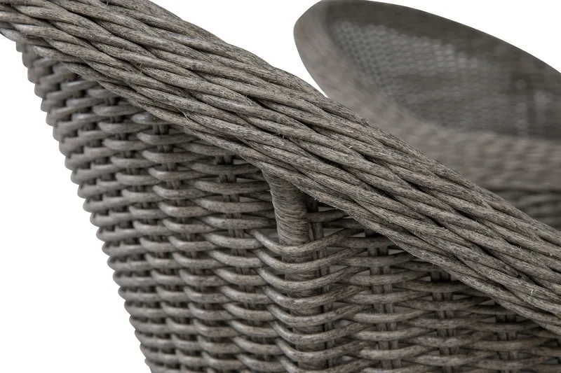 Marcus Matgrupp Utomhus 140 Rund + 4 Light Fåtöljer m Dyna - Grå - Utemöbler & utemiljö - Utegrupp - Matgrupp utomhus