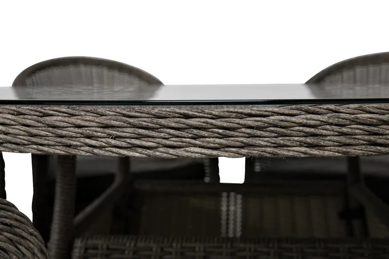 Marcus Matgrupp Utomhus 140 Rund + 4 Light Fåtöljer m Dyna - Grå - Utemöbler & utemiljö - Utegrupp - Matgrupp utomhus