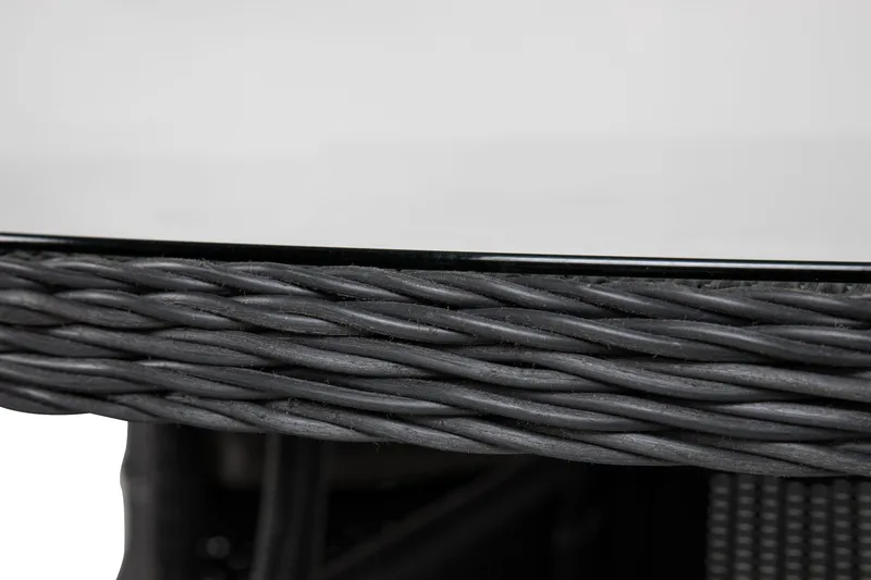 Marcus Matgrupp Utomhus 140 Rund + 4 Light Fåtöljer m Dyna - Svart - Utemöbler & utemiljö - Utegrupp - Matgrupp utomhus