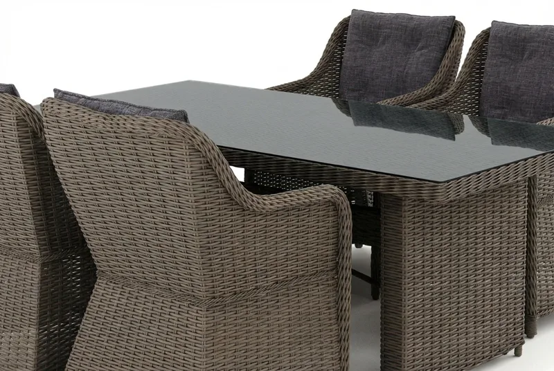 Marcus utomhus matgrupp 160x90 cm med 4 Marcus utefåtöljer - Grå - Utemöbler & utemiljö - Utegrupp - Matgrupp utomhus