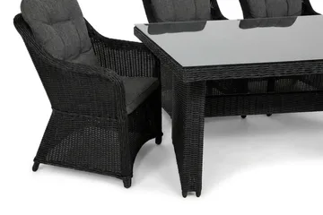 Marcus utomhus matgrupp 160x90 cm med 4 Marcus utefåtöljer - Svart - Utemöbler & utemiljö - Utegrupp - Matgrupp utomhus
