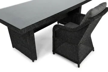 Marcus utomhus matgrupp 160x90 cm med 4 Marcus utefåtöljer - Svart - Utemöbler & utemiljö - Utegrupp - Matgrupp utomhus