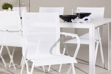 Break Matgrupp 205 cm + 6 st Alling Matstolar Vit - Utemöbler & utemiljö - Utegrupp - Matgrupp utomhus