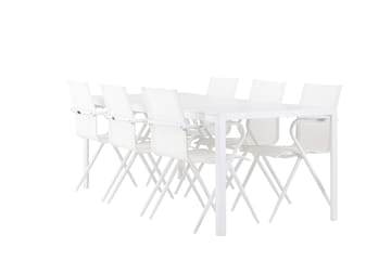 Break Matgrupp 205 cm + 6 st Alling Matstolar Vit - Utemöbler & utemiljö - Utegrupp - Matgrupp utomhus