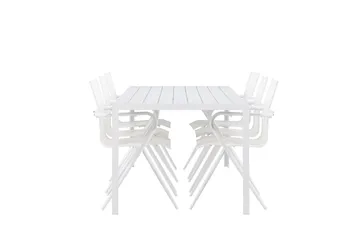 Break Matgrupp 205 cm + 6 st Alling Matstolar Vit - Utemöbler & utemiljö - Utegrupp - Matgrupp utomhus