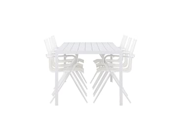 Break Matgrupp 205 cm + 6 st Alling Matstolar Vit - Utemöbler & utemiljö - Utegrupp - Matgrupp utomhus
