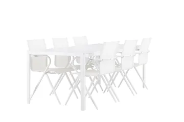 Break Matgrupp 205 cm + 6 st Alling Matstolar Vit - Utemöbler & utemiljö - Utegrupp - Matgrupp utomhus