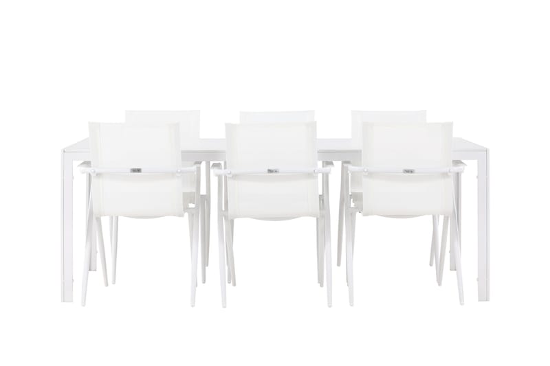 Break Matgrupp 205 cm + 6 st Alling Matstolar Vit - Utemöbler & utemiljö - Utegrupp - Matgrupp utomhus