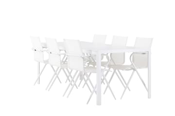 Matgrupp Utomhus Break 205 cm + 6 st Alling Matstolar Vit - Utemöbler & utemiljö - Utegrupp - Matgrupp utomhus