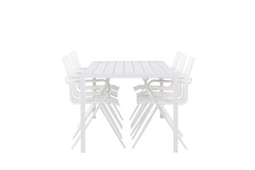Matgrupp Utomhus Break 205 cm + 6 st Alling Matstolar Vit - Utemöbler & utemiljö - Utegrupp - Matgrupp utomhus