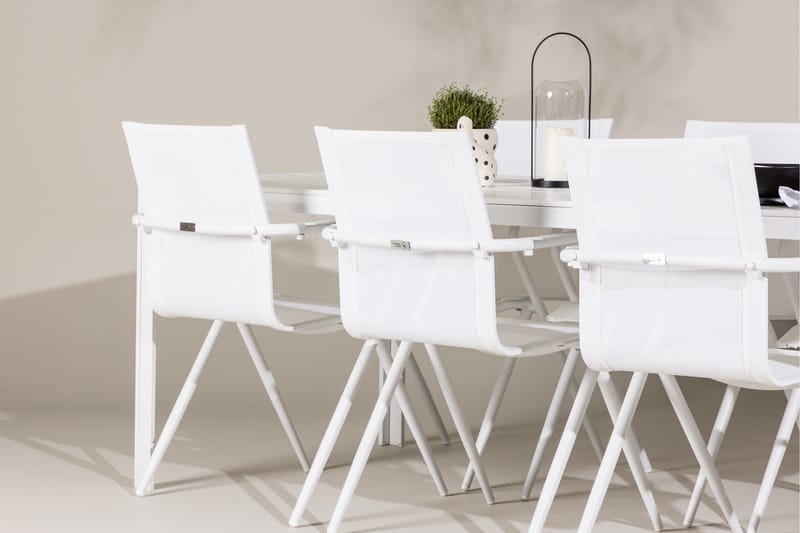 Break Matgrupp 205 cm + 6 st Alling Matstolar Vit - Utemöbler & utemiljö - Utegrupp - Matgrupp utomhus