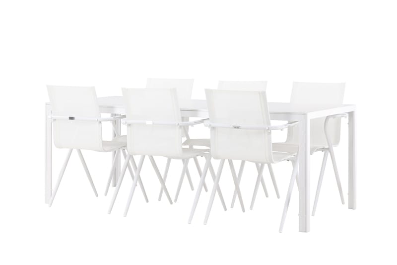 Break Matgrupp 205 cm + 6 st Alling Matstolar Vit