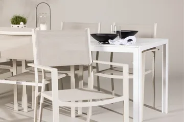 Break Matgrupp Utomhus 205 cm + 6 st Copacabana Matstolar Beige/Vit - Utemöbler & utemiljö - Utegrupp - Matgrupp utomhus