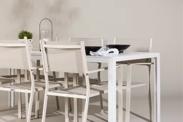 Break Matgrupp Utomhus 205 cm + 6 st Copacabana Matstolar Beige/Vit - Utemöbler & utemiljö - Utegrupp - Matgrupp utomhus