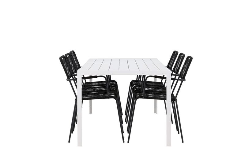 Break Matgrupp Utomhus 205 cm + 6 st Hochanas Matstolar Svart/Brun - Utemöbler & utemiljö - Utegrupp - Matgrupp utomhus