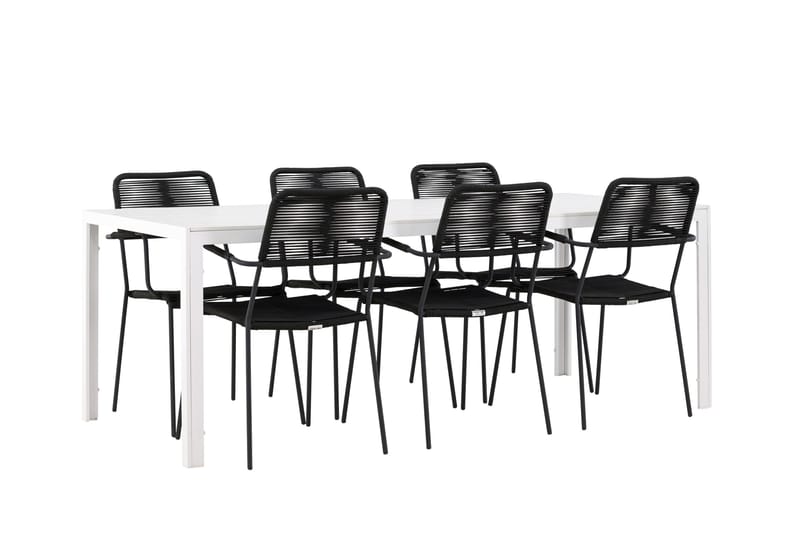 Break Matgrupp Utomhus 205 cm + 6 st Hochanas Matstolar Svart/Brun - Utemöbler & utemiljö - Utegrupp - Matgrupp utomhus