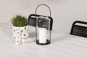 Break Matgrupp Utomhus 205 cm + 6 st Linero Matstolar Svart/Vit - Utemöbler & utemiljö - Utegrupp - Matgrupp utomhus