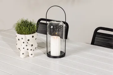 Break Matgrupp Utomhus 205 cm + 6 st Linero Matstolar Svart/Vit - Utemöbler & utemiljö - Utegrupp - Matgrupp utomhus